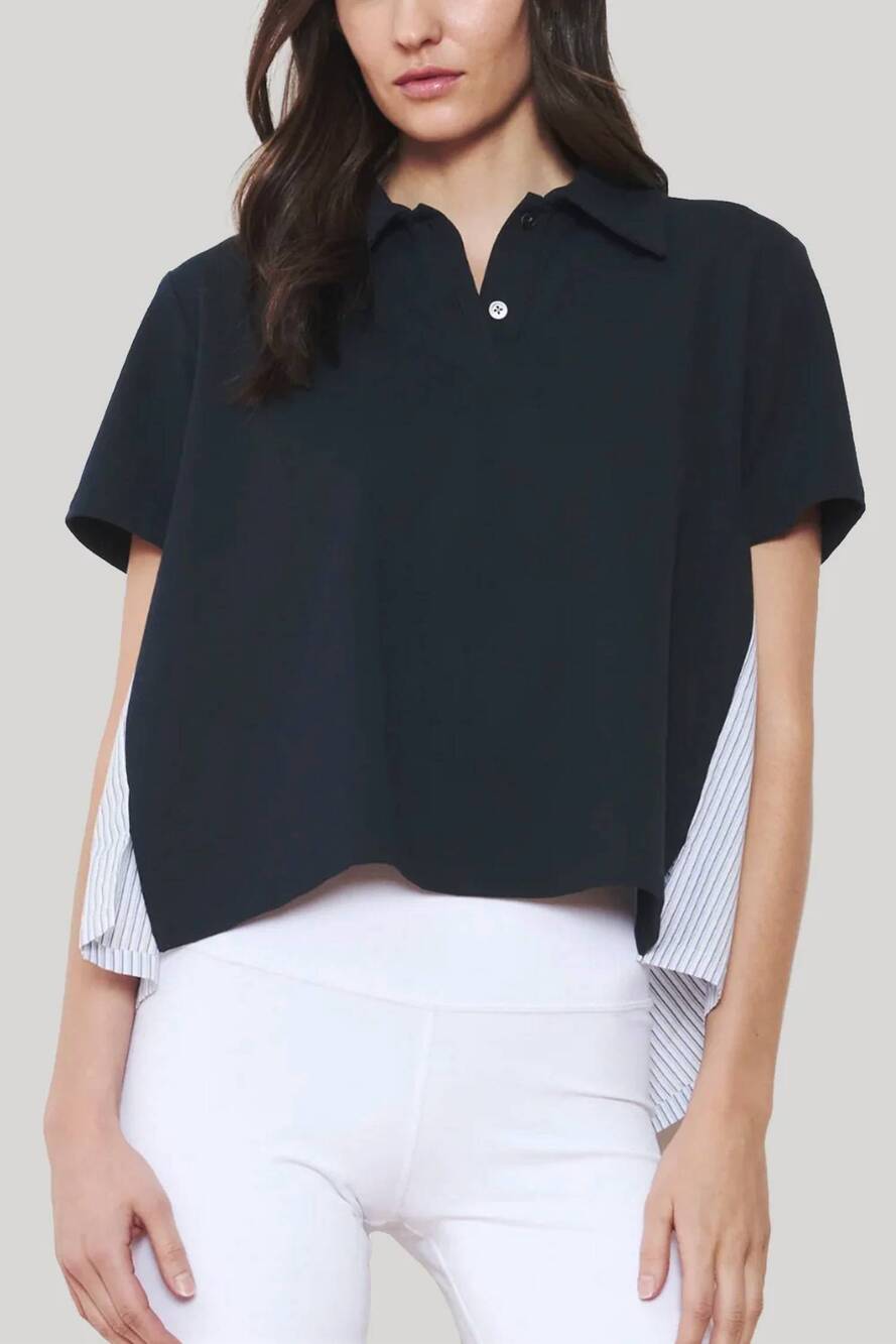 NEW WE-AR4 women's the media polo shirt in blue